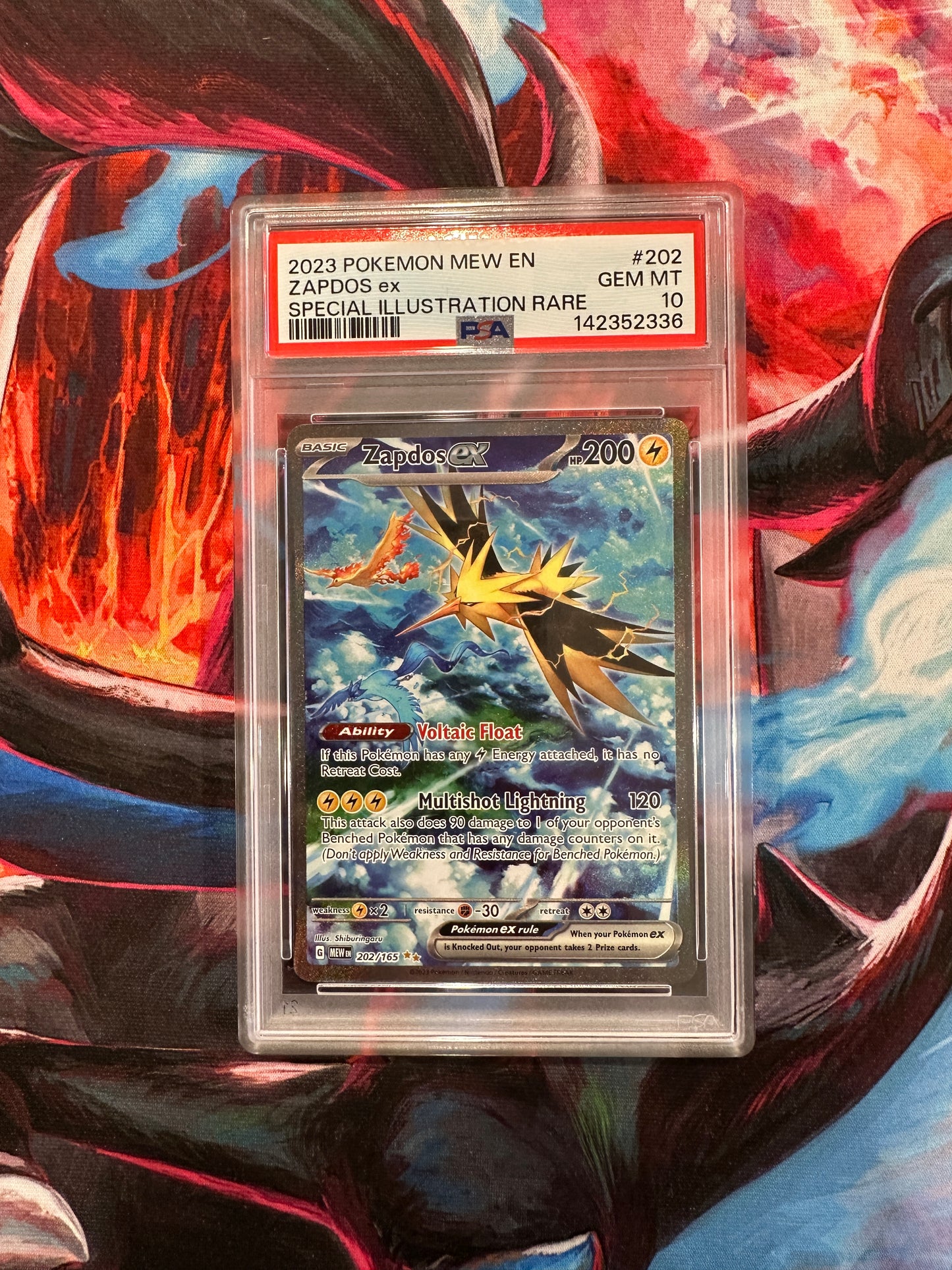 PSA 10 Zapdos ex - 202/165 - SV: Scarlet & Violet 151 (MEW)