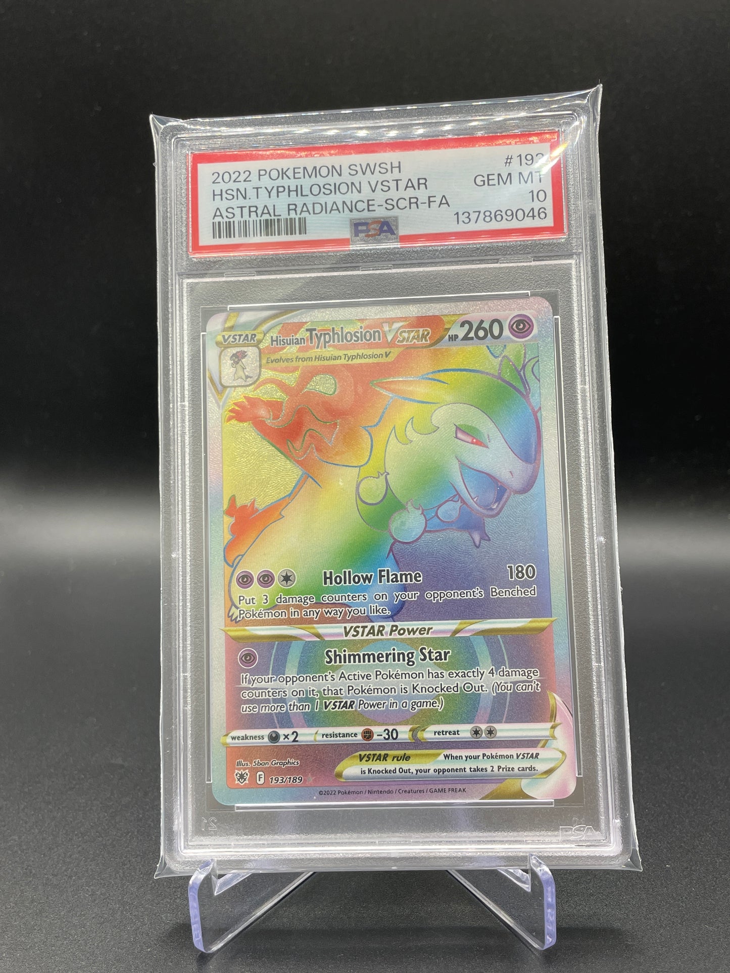 PSA 10 GEM MINT Hisuian Typhlosion VSTAR (Secret) - SWSH10: Astral Radiance (SWSH10)