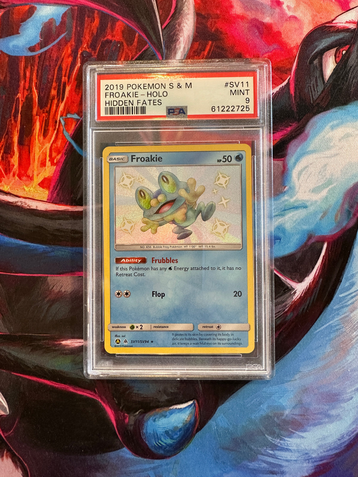 PSA 9 Froakie - Hidden Fates: Shiny Vault SV11/SV94 / Shiny Holo Rare