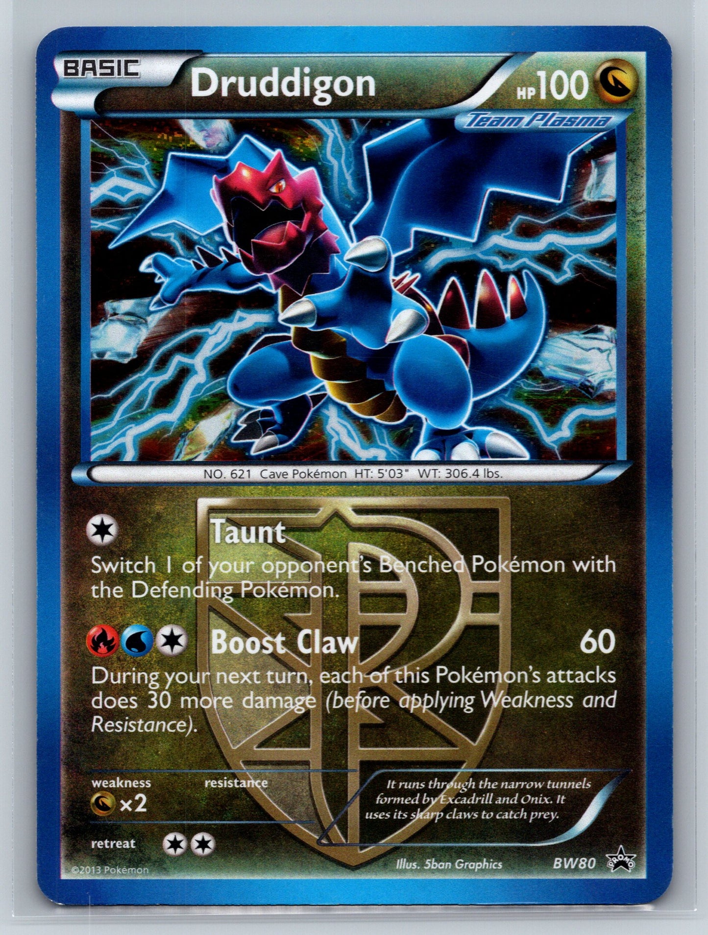 Druddigon (Team Plasma) - #BW80 - Black and White Promos