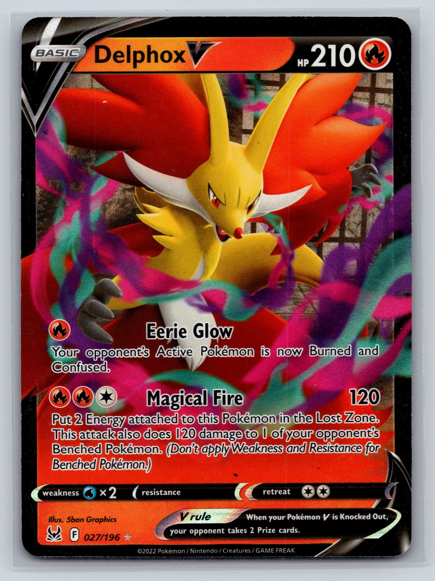 Delphox V - #027/196 - SWSH11: Lost Origin