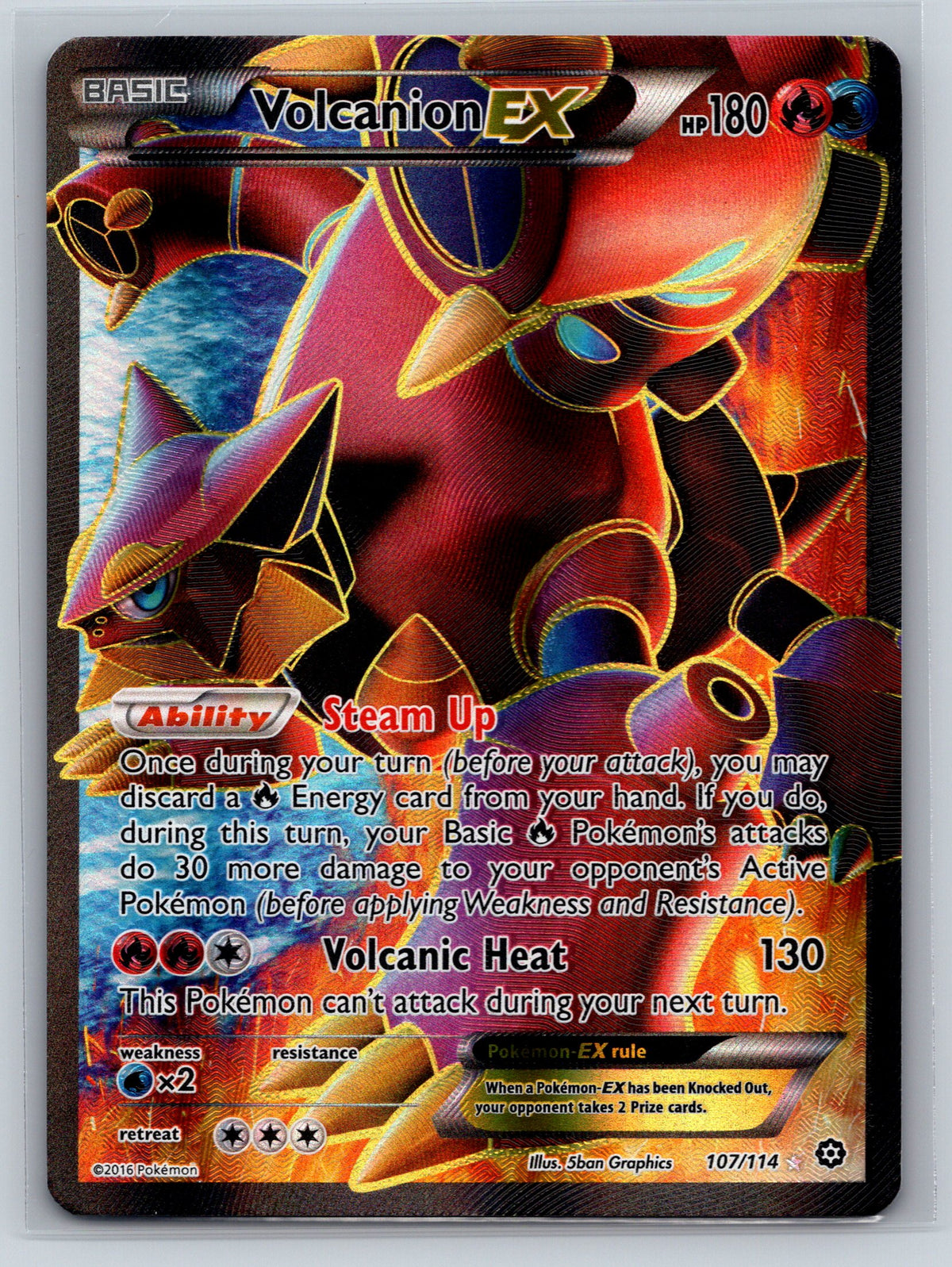 Volcanion EX (Full Art) - #107/114 - XY - Steam Siege – Hexvault