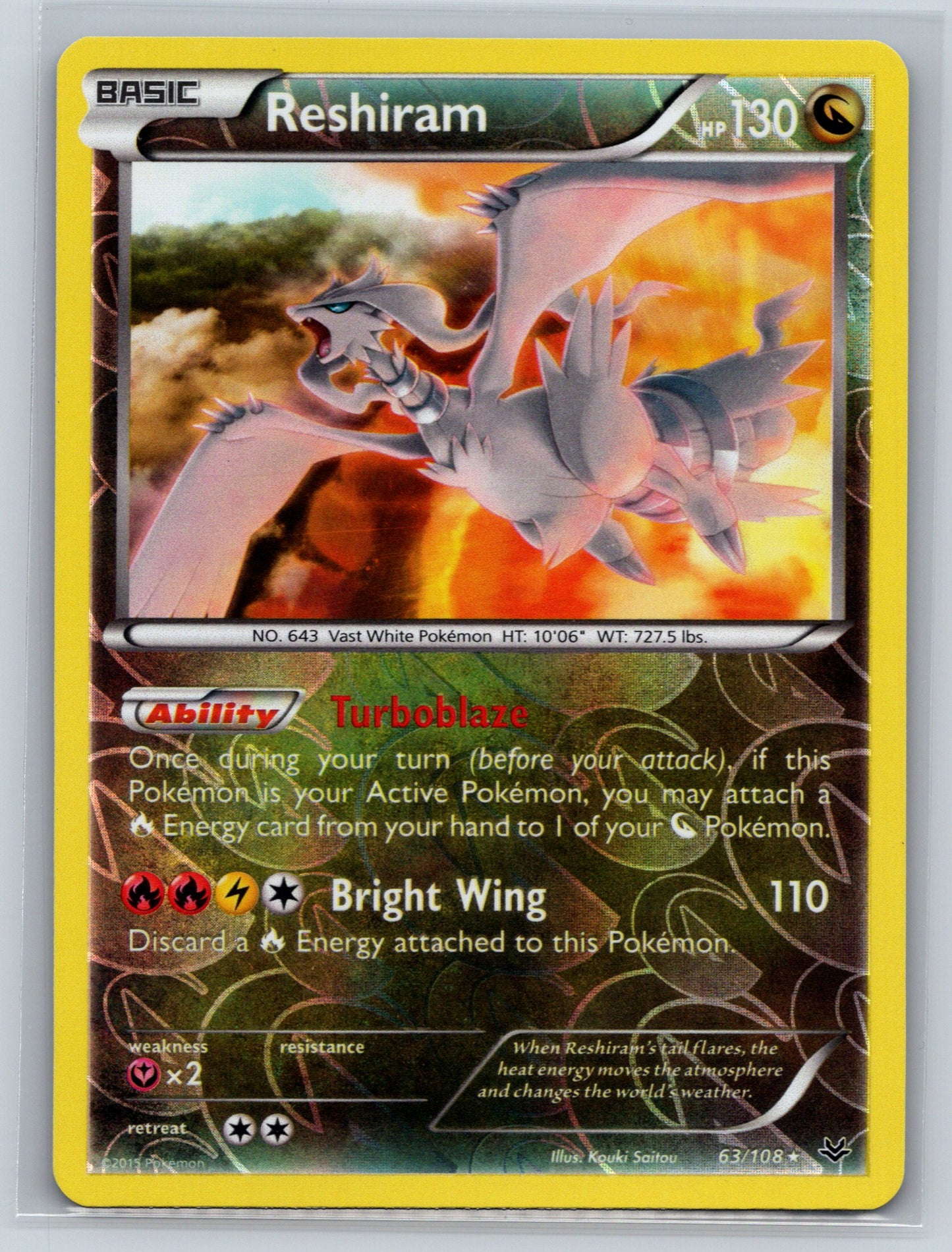 Reshiram - #63/108 - XY - Roaring Skies