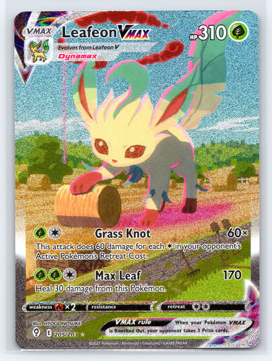 Leafeon VMAX (Alternate Art Secret) - #205/203 - SWSH07: Evolving Skies