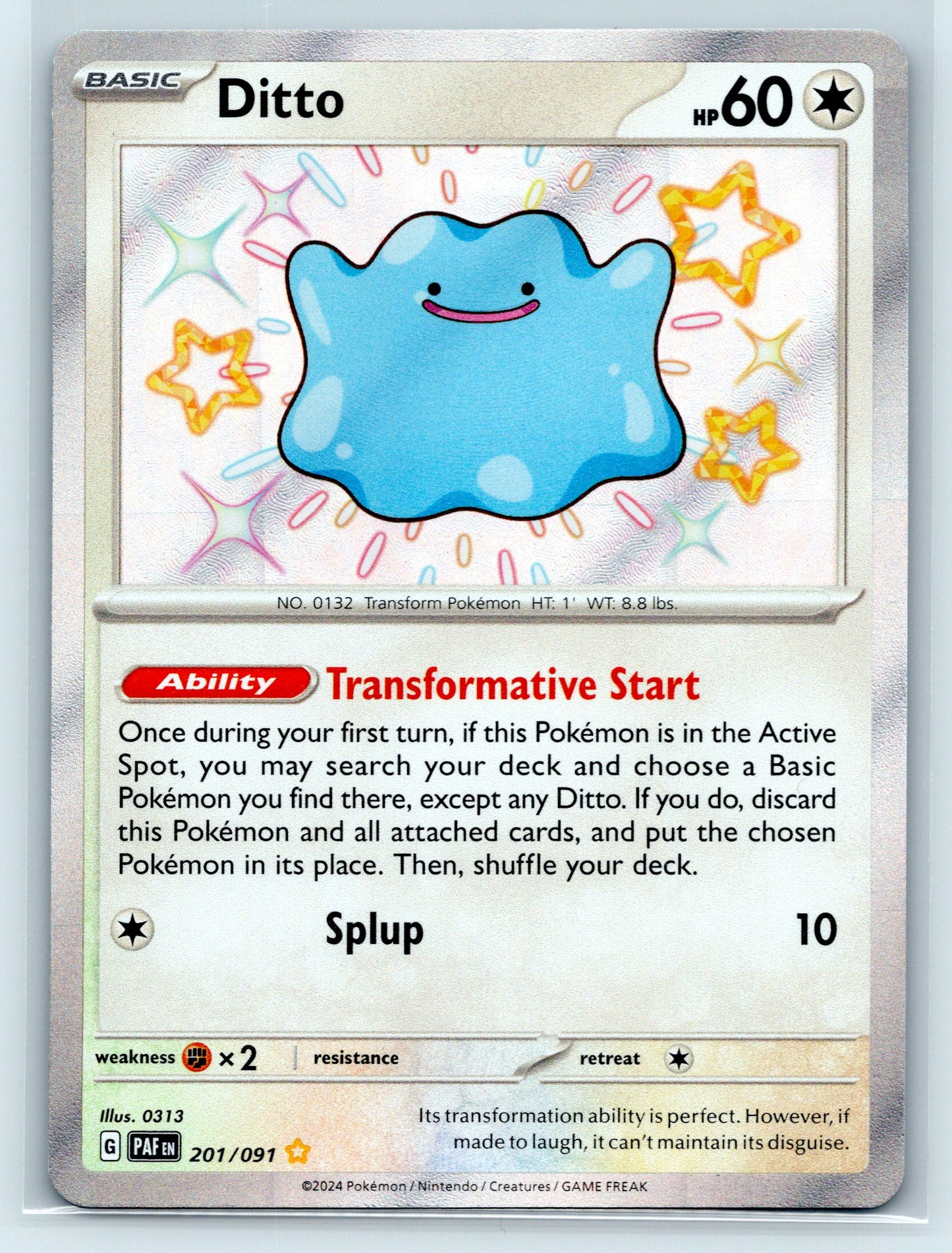 Ditto - #201/091 - SV: Paldean Fates