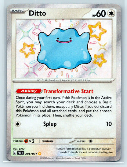 Ditto - #201/091 - SV: Paldean Fates