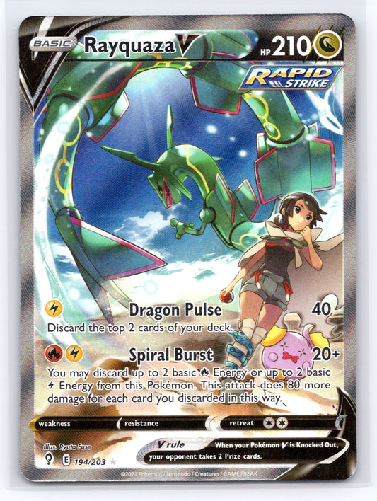 Rayquaza V (Alternate Full Art) - #194/203 - SWSH07: Evolving Skies