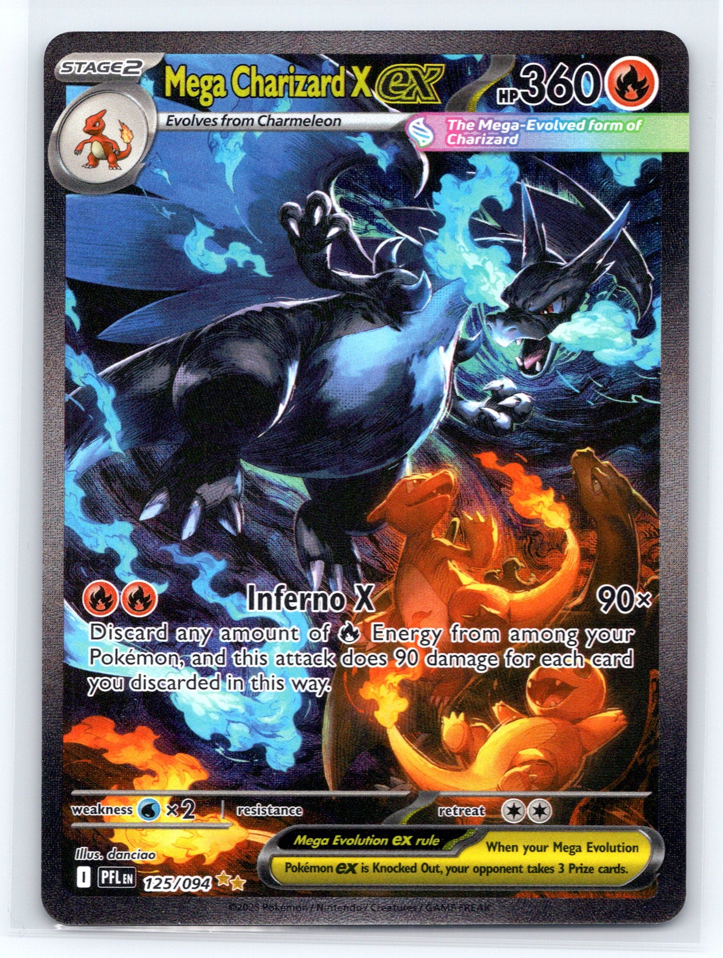 Mega Charizard X ex - #125/094 - ME02: Phantasmal Flames