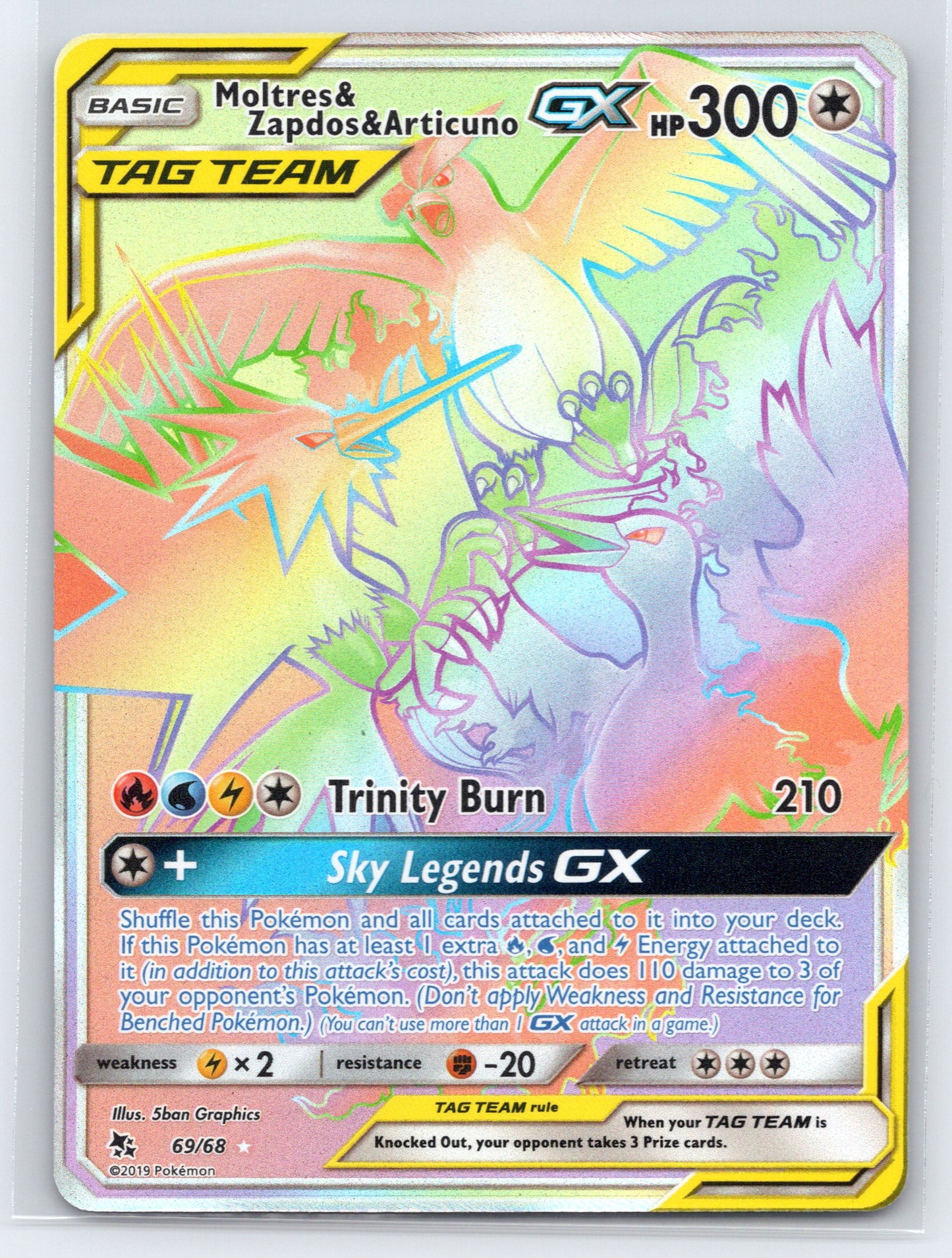 Moltres & Zapdos & Articuno GX (Secret) - #69/68 - Hidden Fates