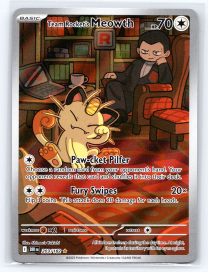Team Rocket's Meowth - #203/182 - SV10: Destined Rivals