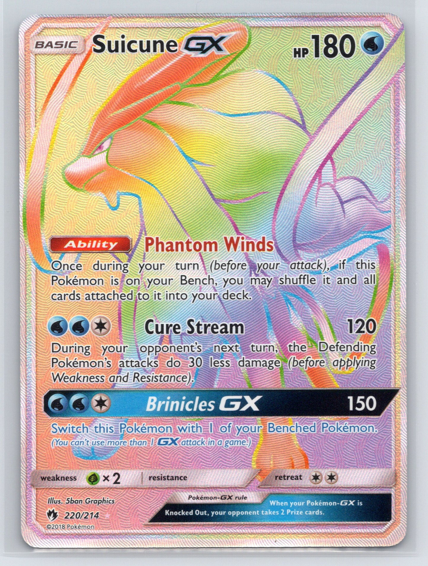 Suicune GX (Secret) - #220/214 - SM - Lost Thunder