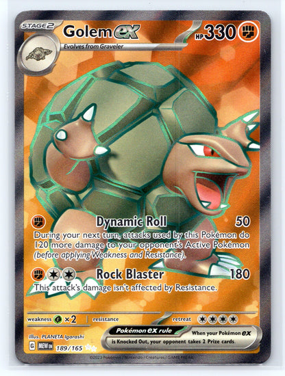 Golem ex - #189/165 - SV: Scarlet & Violet 151