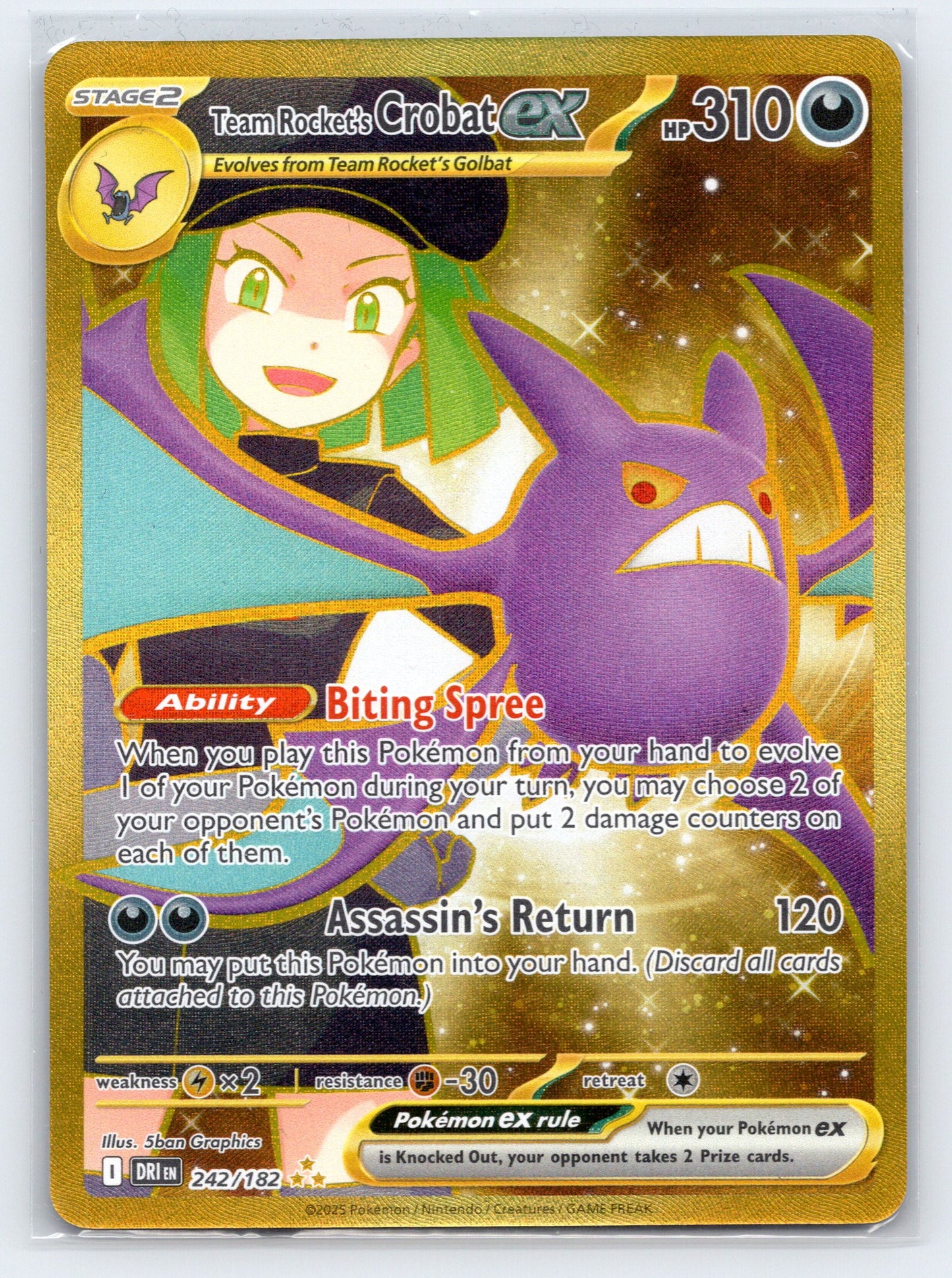 Team Rocket's Crobat ex - #242/182 - SV10: Destined Rivals
