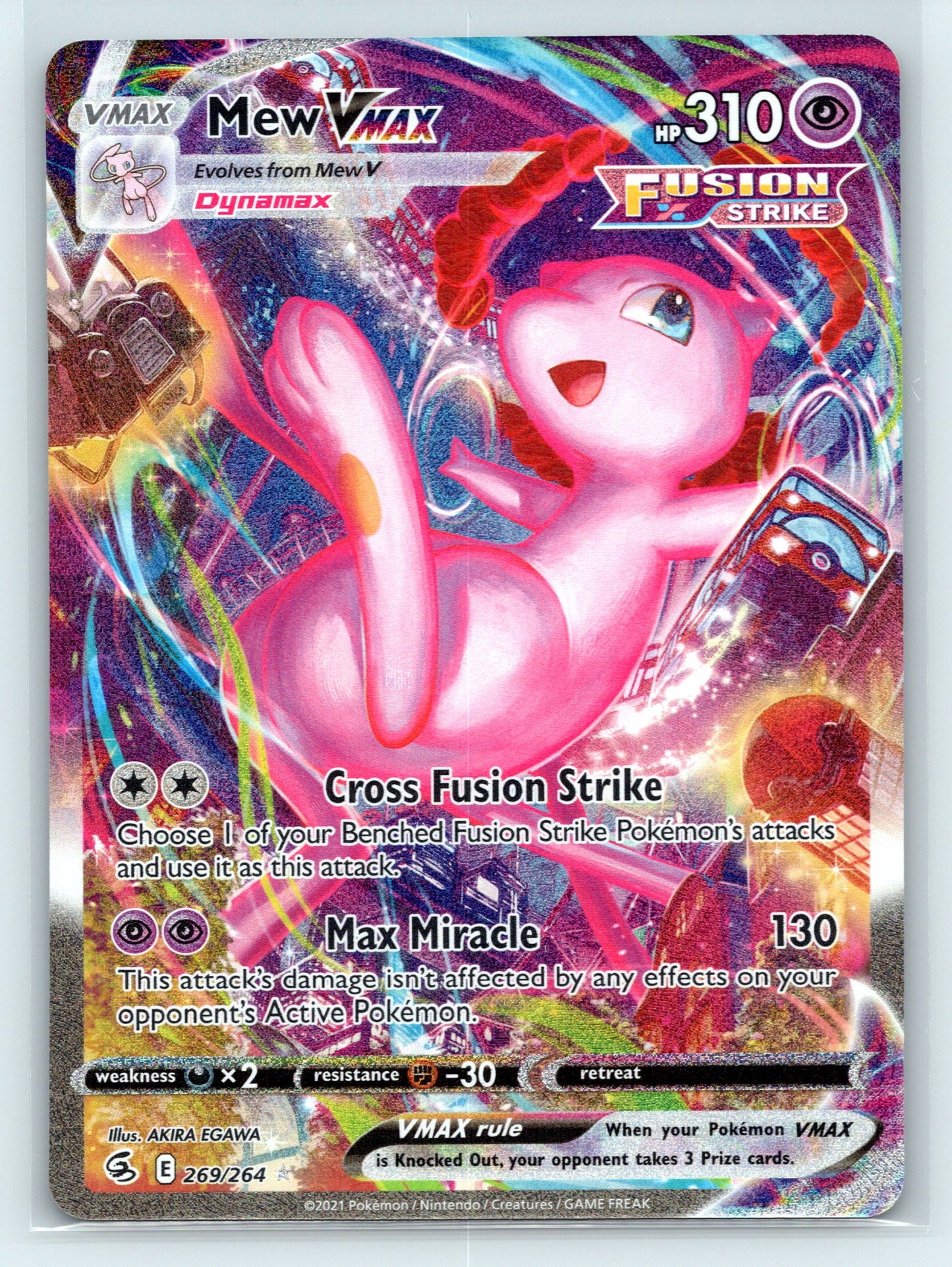 Mew VMAX (Alternate Art Secret) - #269/264 - SWSH08: Fusion Strike