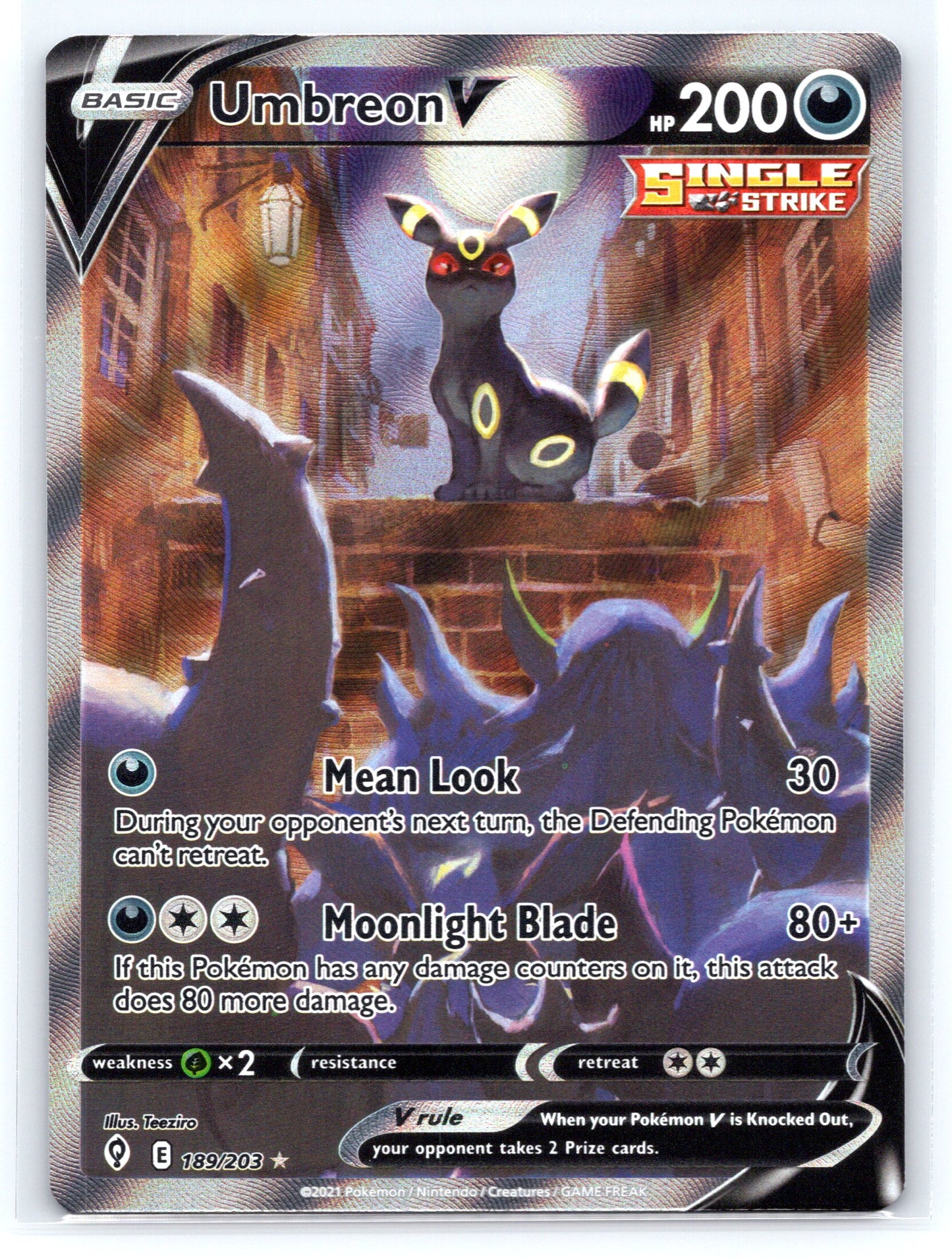 Umbreon V (Alternate Full Art) - #189/203 - SWSH07: Evolving Skies