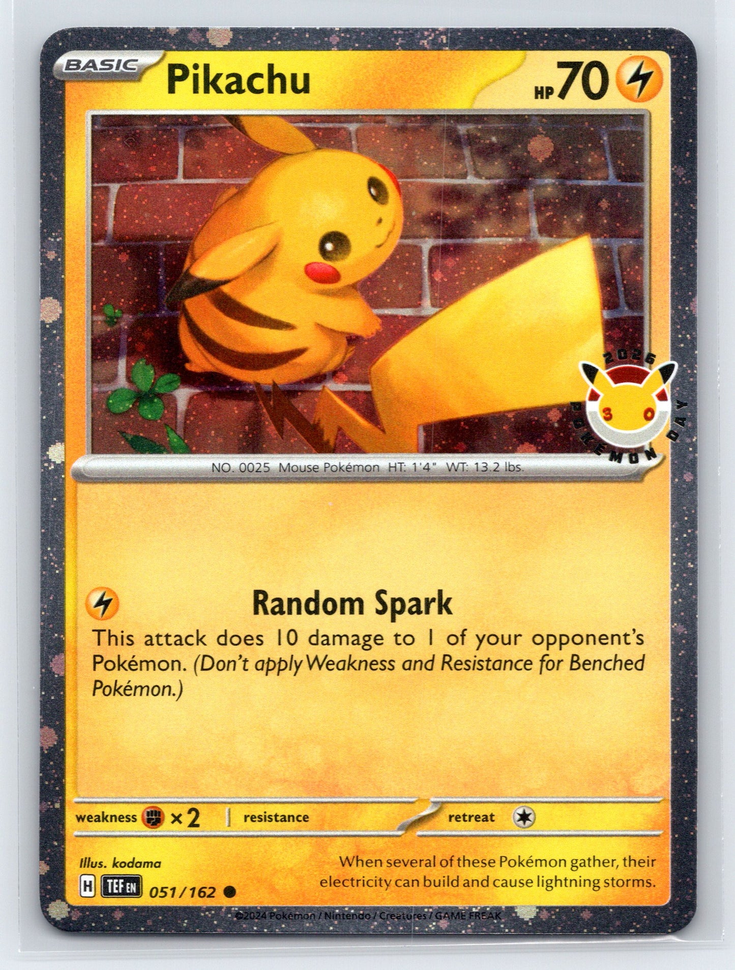 Pikachu (Pokemon Day 2026) - #051/162 - Miscellaneous Cards & Products