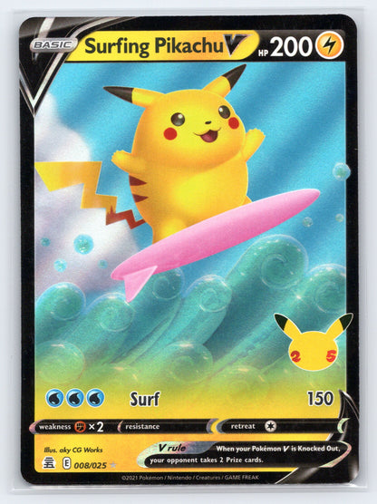 Surfing Pikachu V - #008/025 - Celebrations