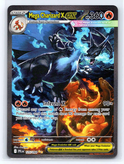 Mega Charizard X ex - #125/094 - ME02: Phantasmal Flames