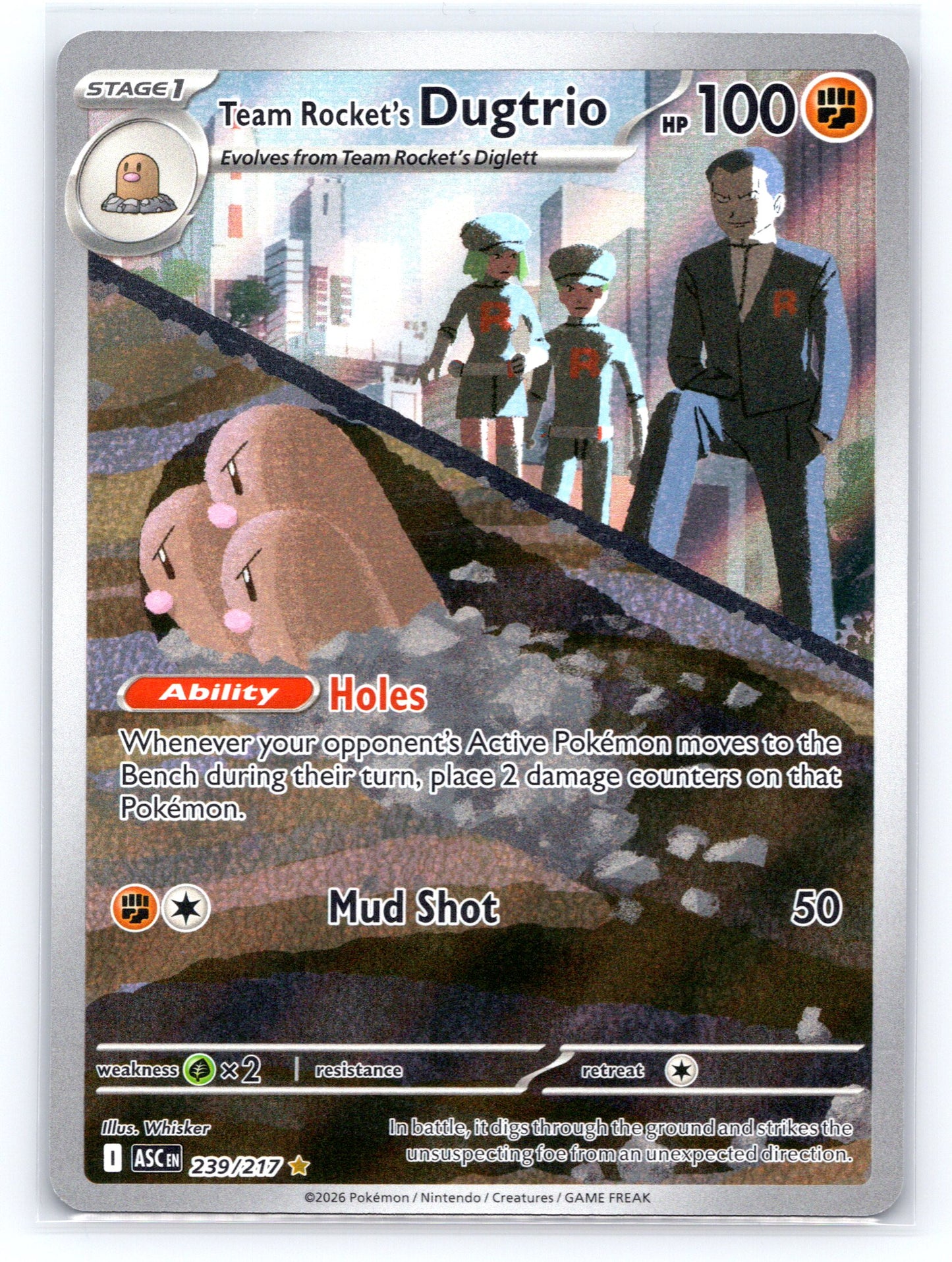 Team Rocket's Dugtrio - #239/217 - ME: Ascended Heroes