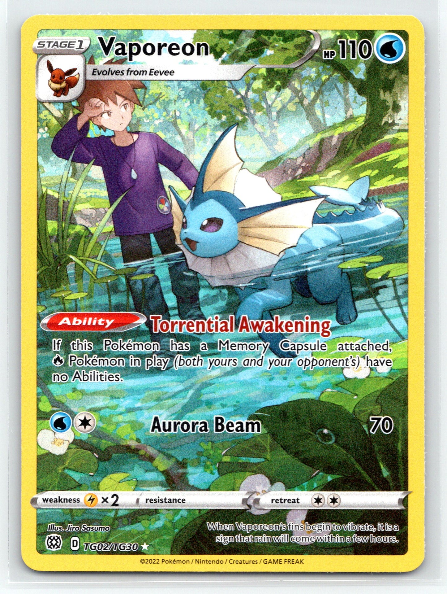 Vaporeon - #TG02/TG30 - SWSH09: Brilliant Stars Trainer Gallery