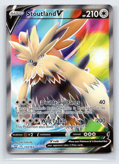 Stoutland V (Full Art) - #157/163 - SWSH05: Battle Styles