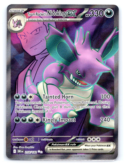 Team Rocket's Nidoking ex - #216/182 - SV10: Destined Rivals