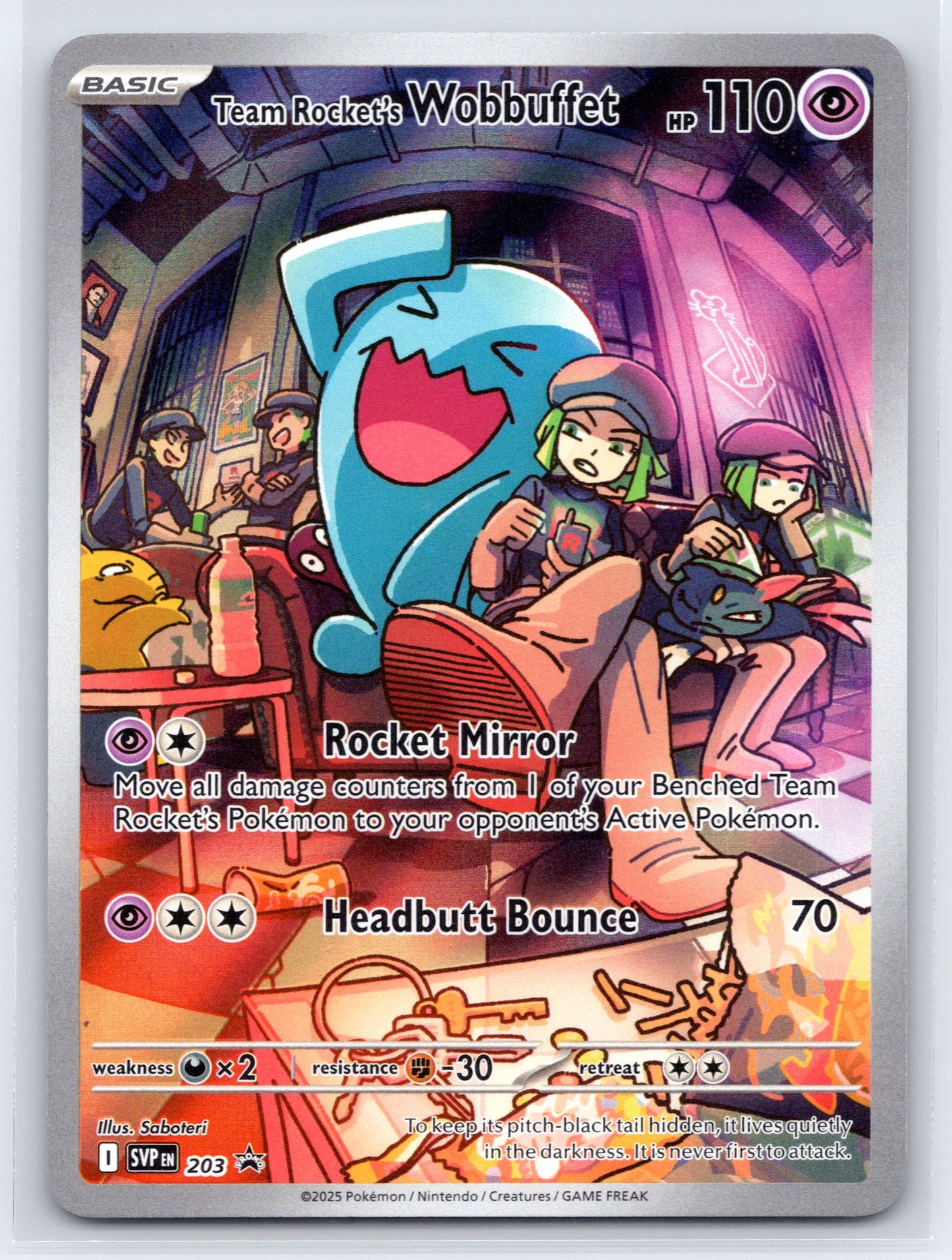 Team Rocket's Wobbuffet - #203 - SV: Scarlet & Violet Promo Cards
