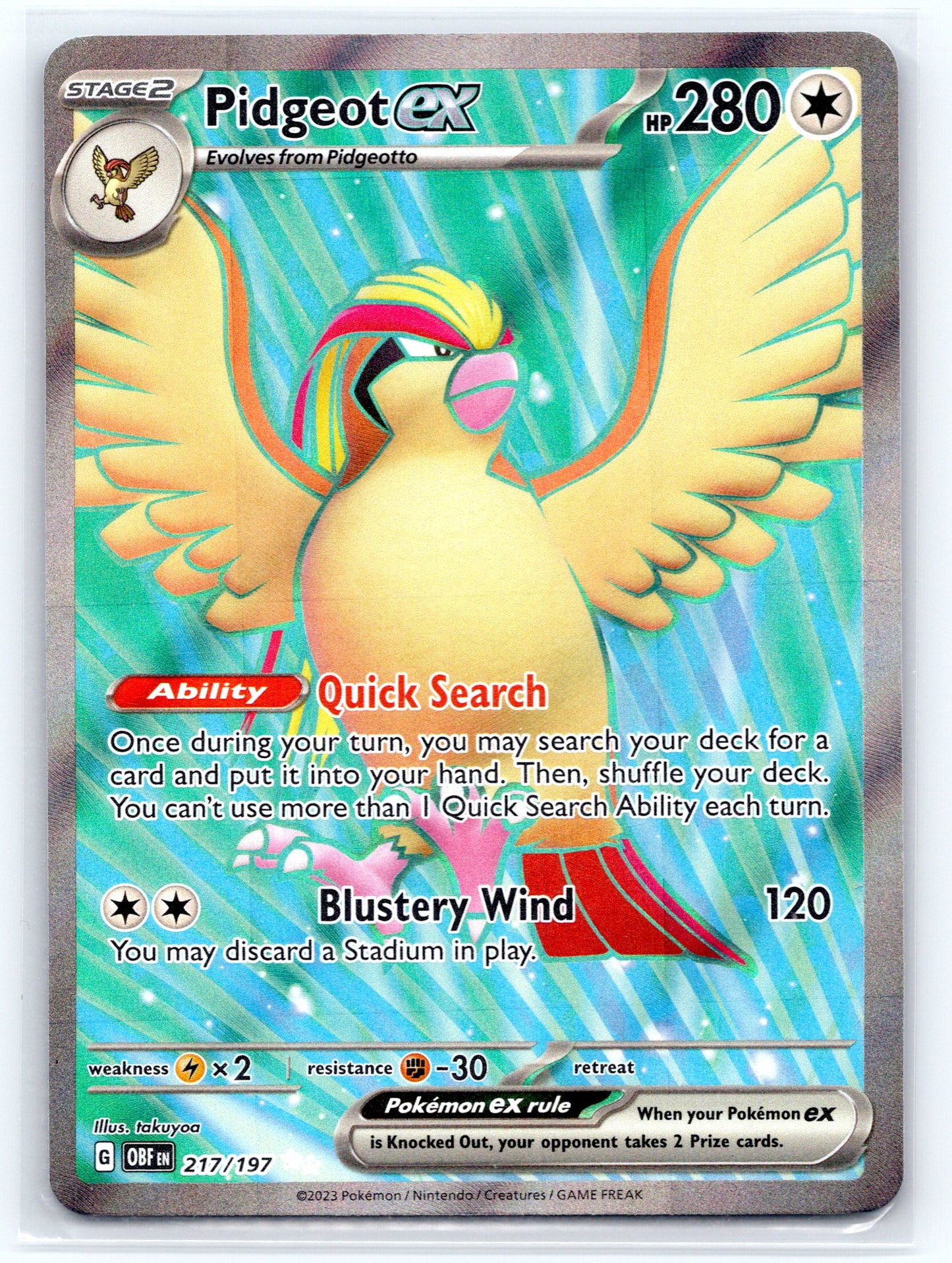 Pidgeot ex - #217/197 - SV03: Obsidian Flames