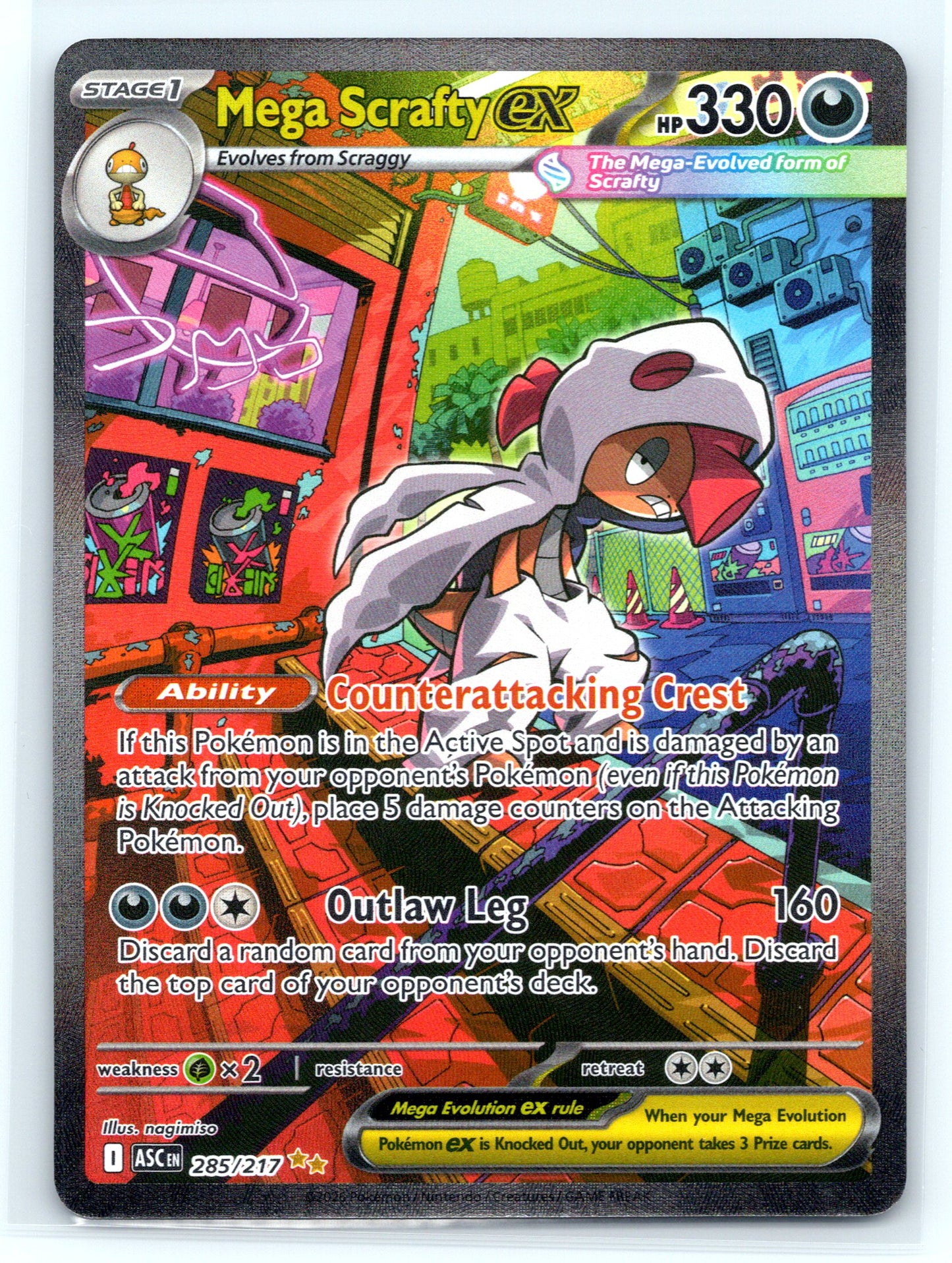 Mega Scrafty ex - #285/217 - ME: Ascended Heroes