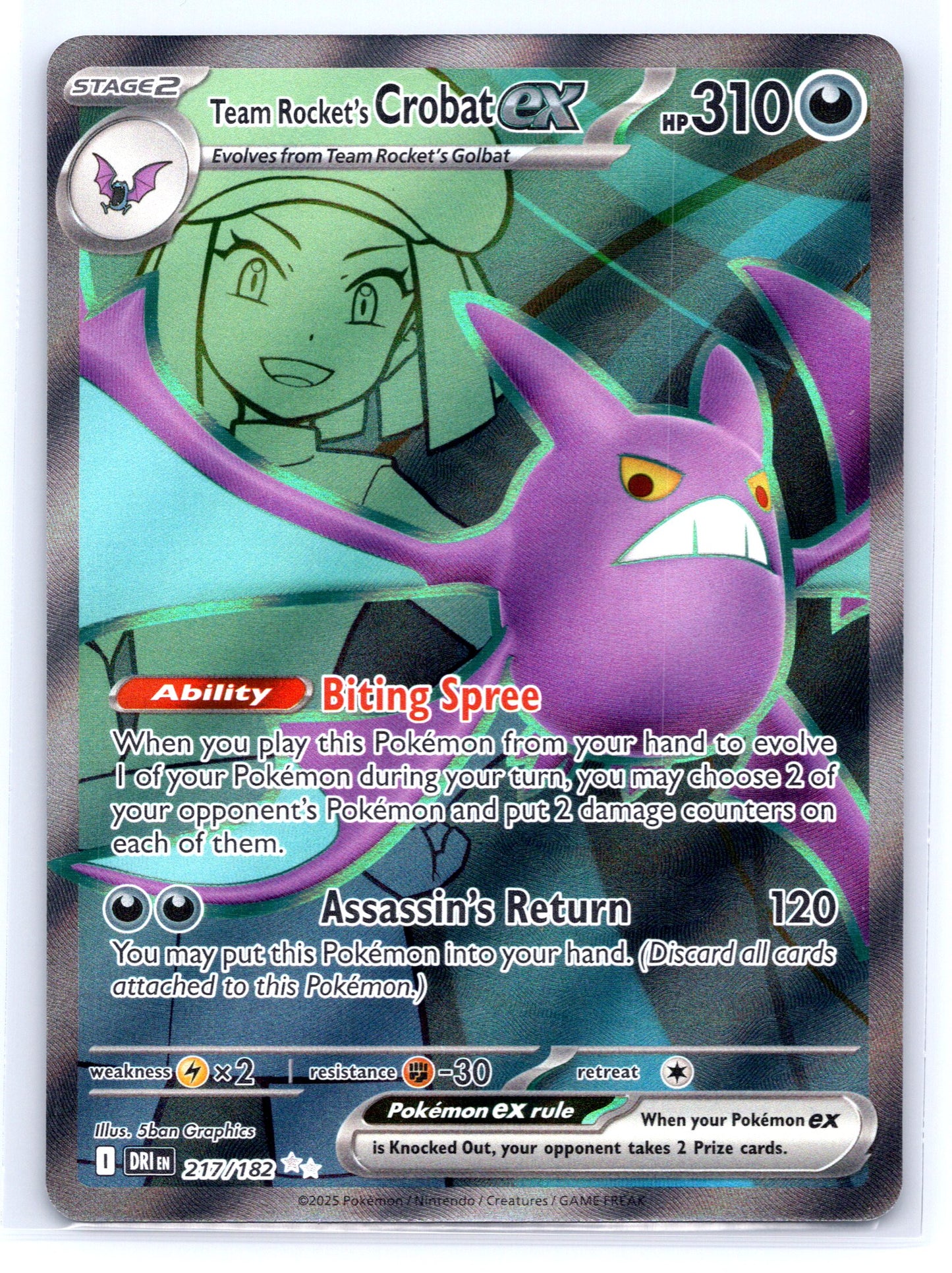 Team Rocket's Crobat ex - #217/182 - SV10: Destined Rivals