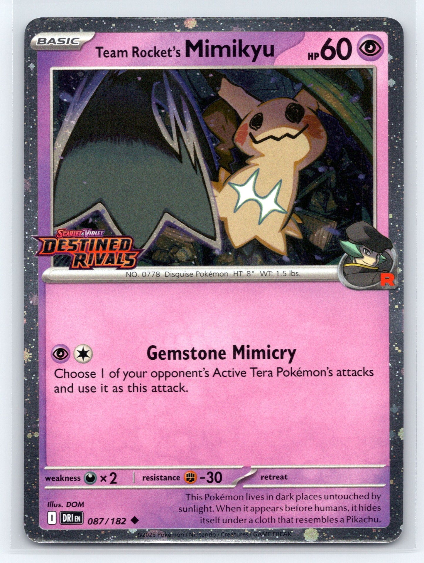 Team Rocket's Mimikyu (Prerelease) - #087/182 - Miscellaneous Cards & Products
