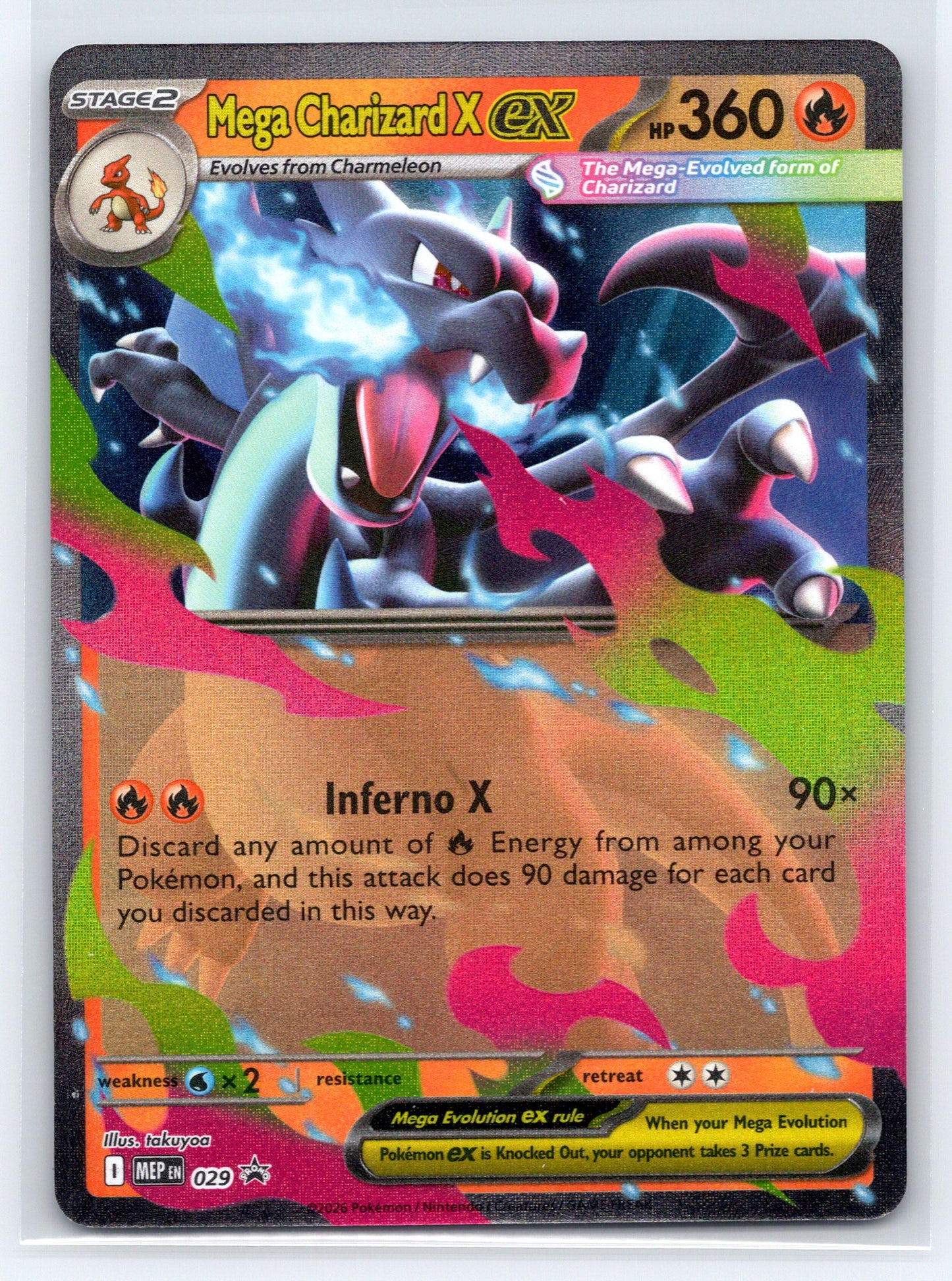 Mega Charizard X ex - #029 - ME: Mega Evolution Promo