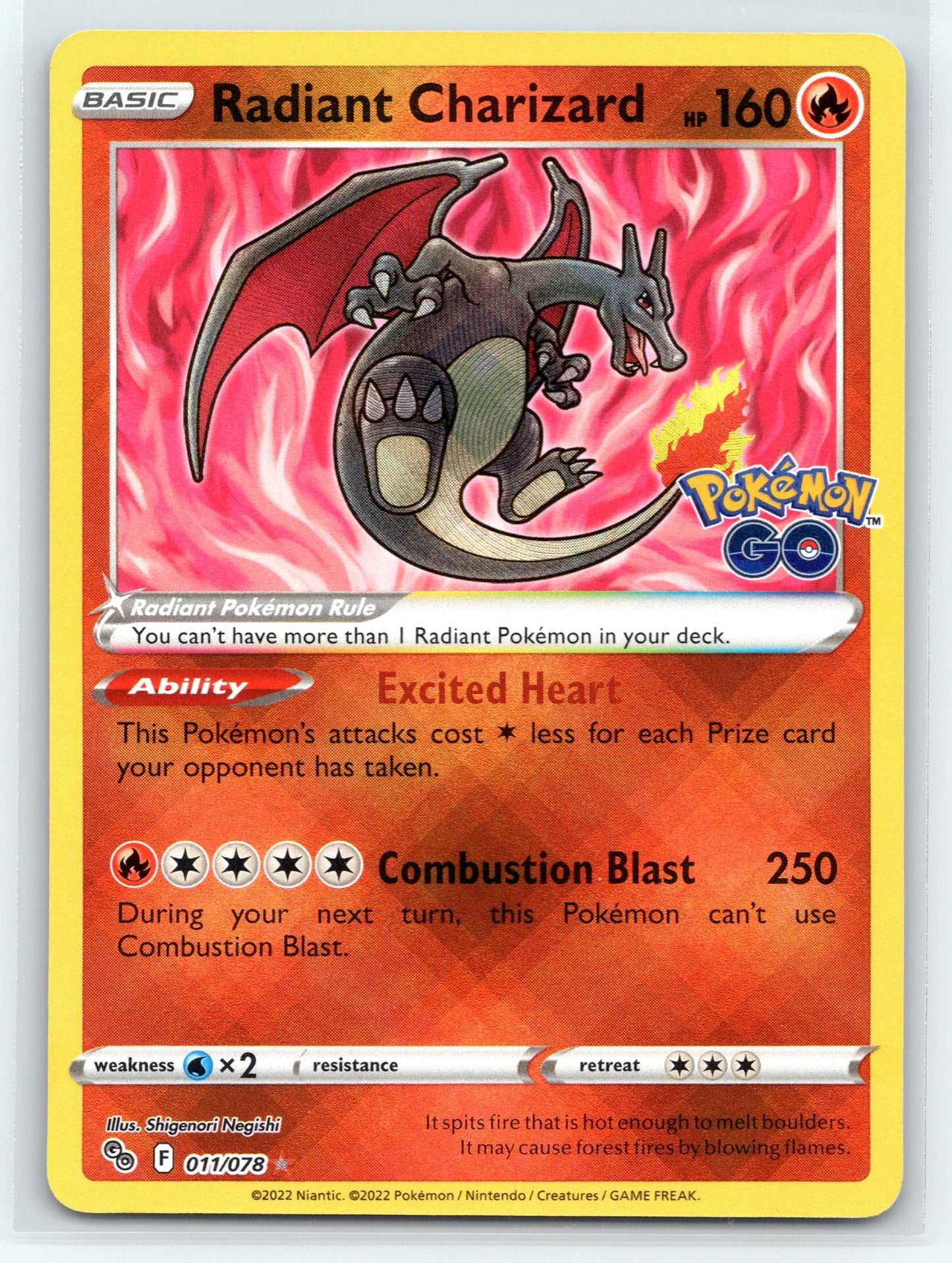 Radiant Charizard - #011/078 - Pokemon GO