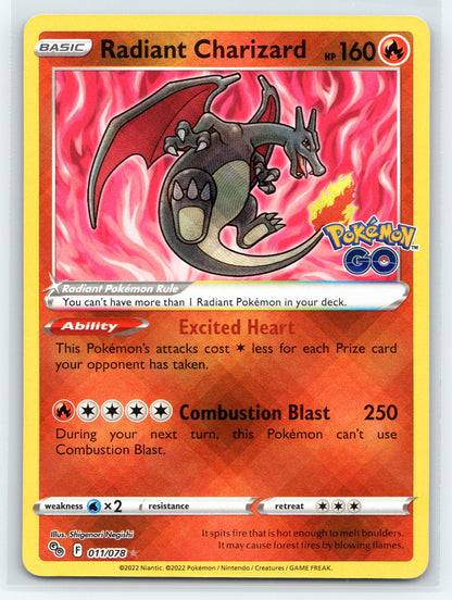 Radiant Charizard - #011/078 - Pokemon GO
