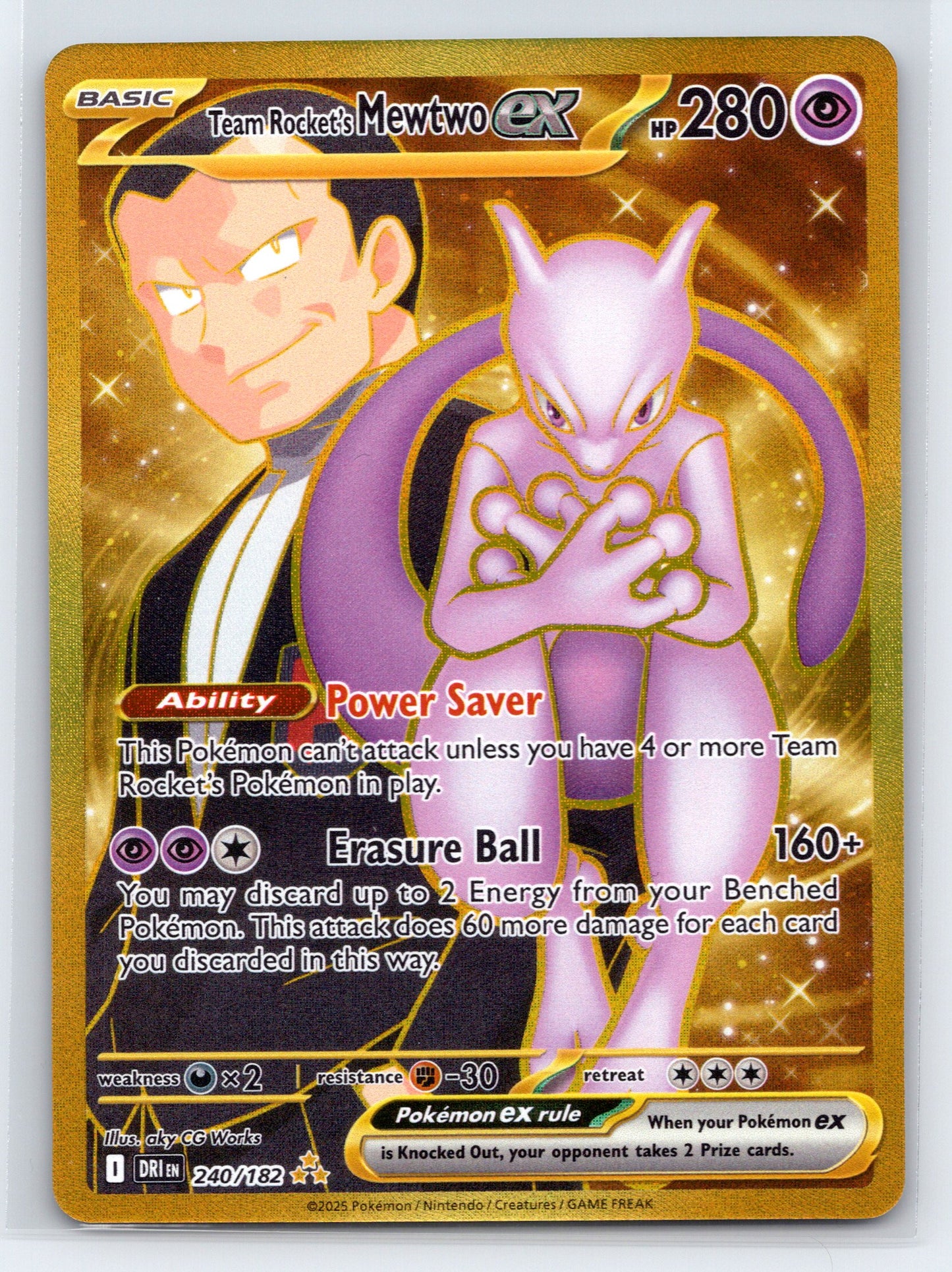 Team Rocket's Mewtwo ex - #240/182 - SV10: Destined Rivals