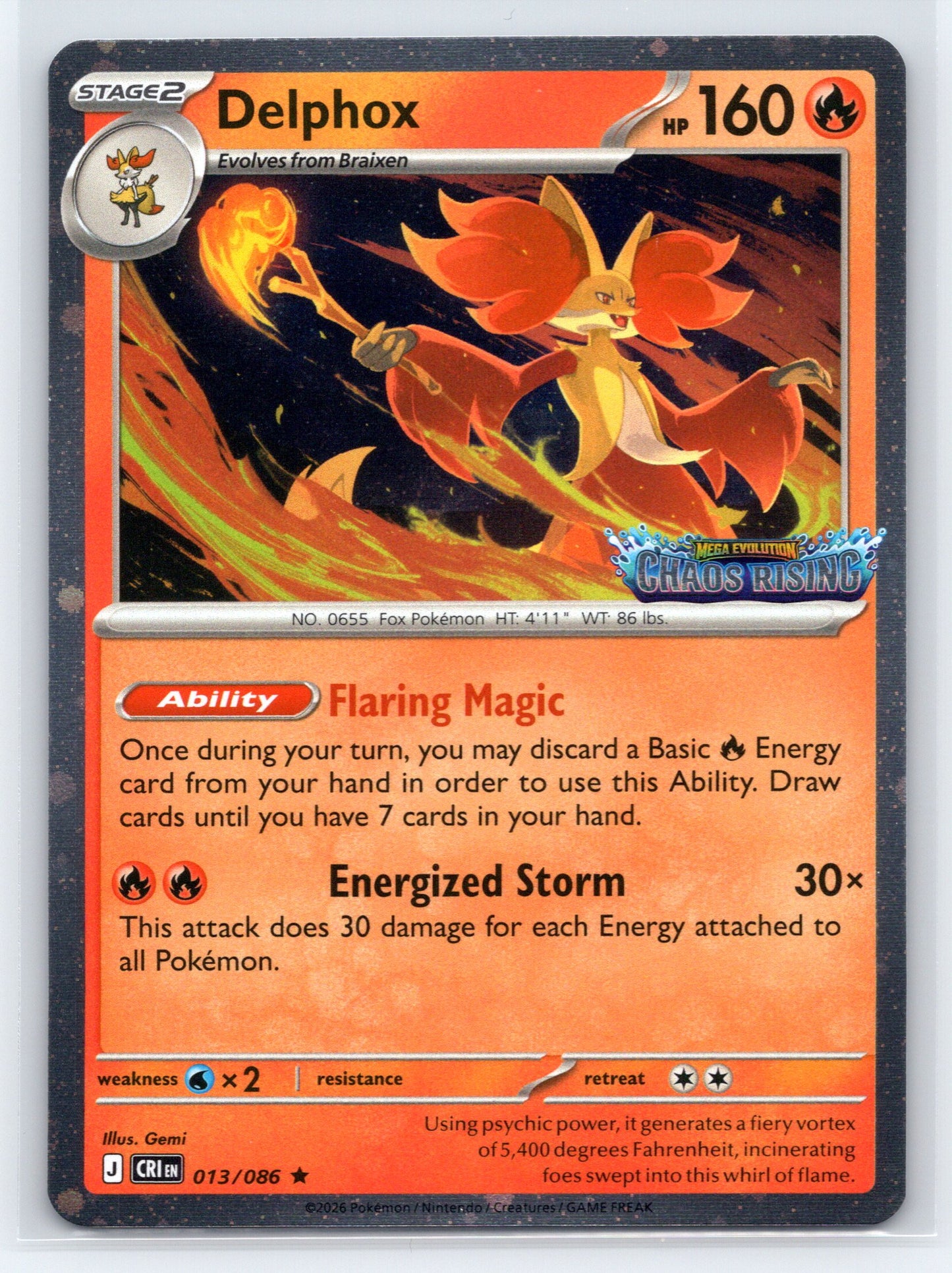 Delphox - #013/086 - Miscellaneous Cards & Products