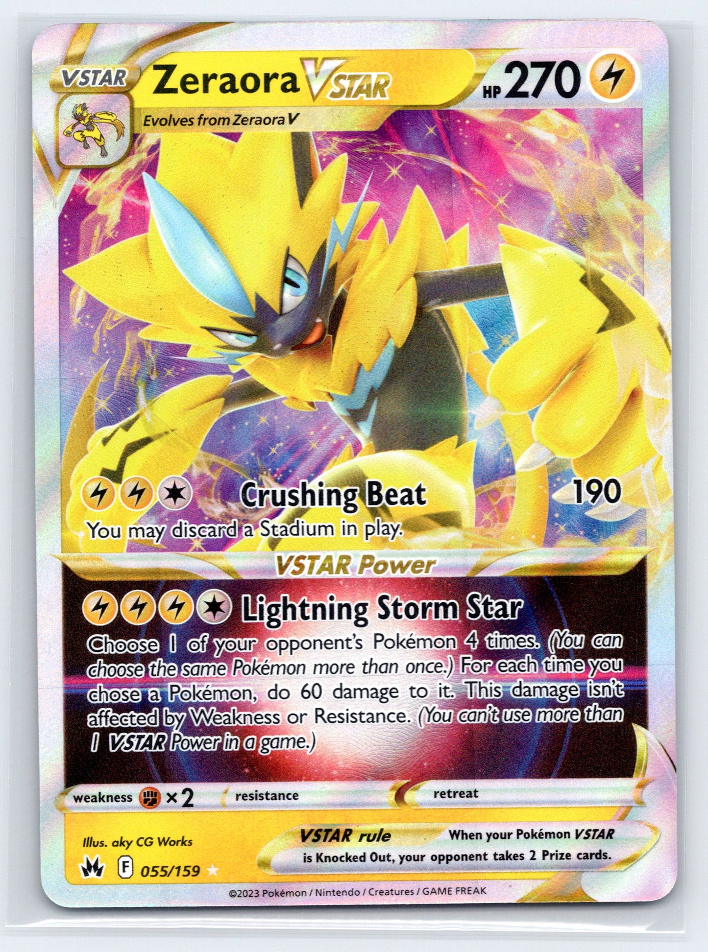 Zeraora VSTAR - #055/159 - SWSH: Crown Zenith