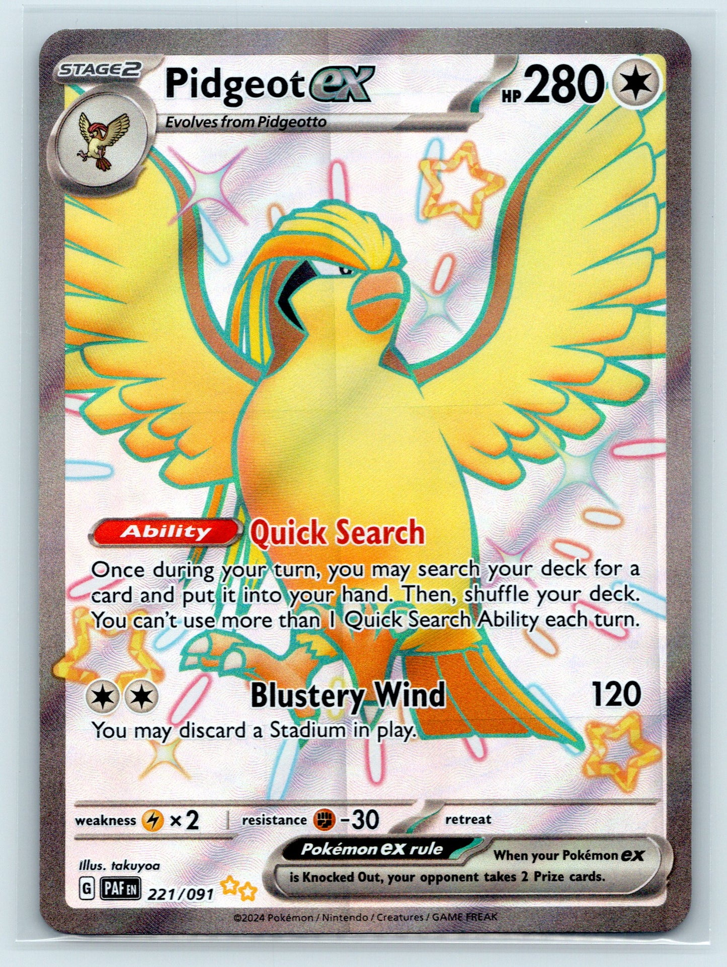 Pidgeot ex - #221/091 - SV: Paldean Fates