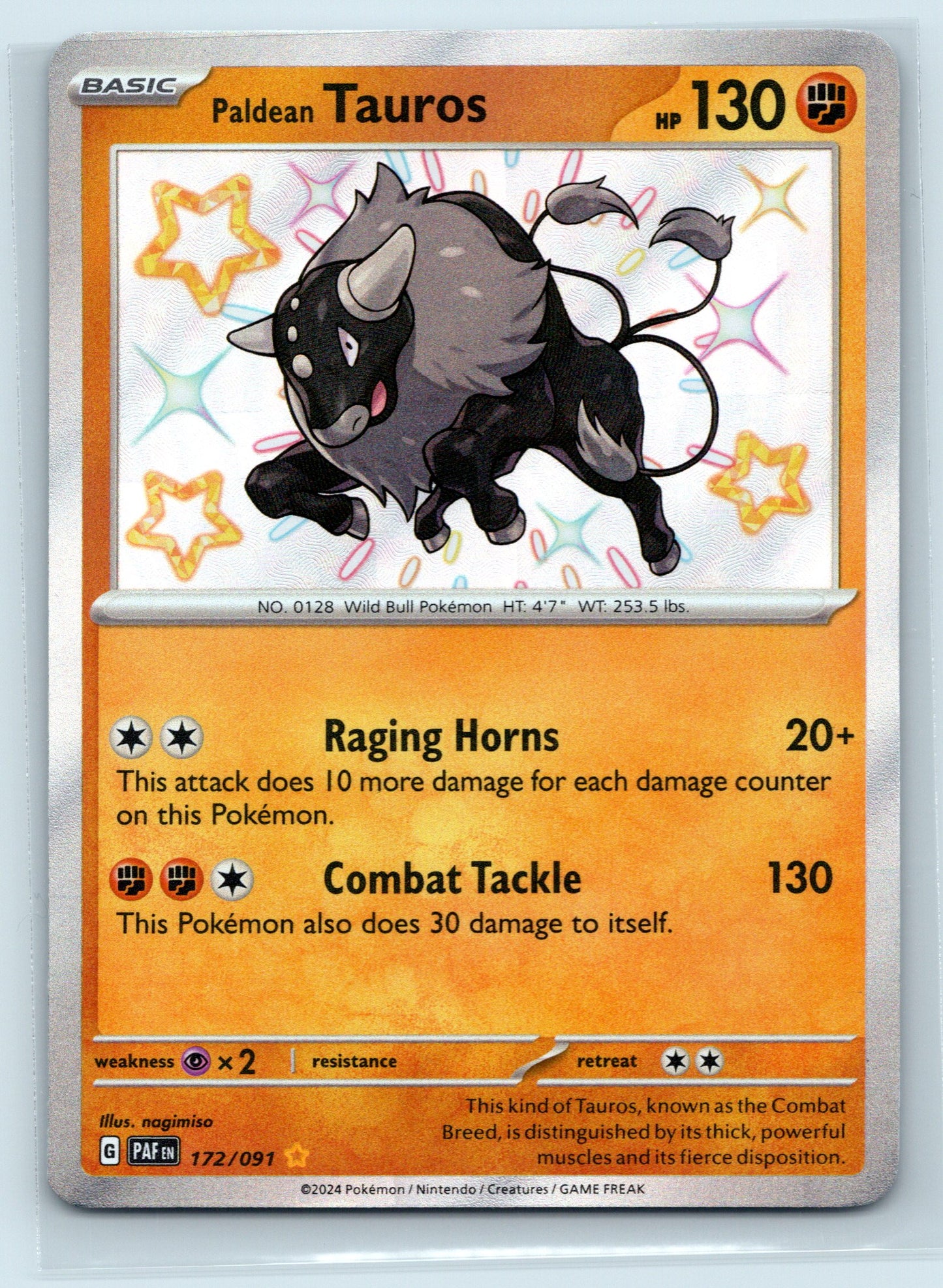 Paldean Tauros - #172/091 - SV: Paldean Fates