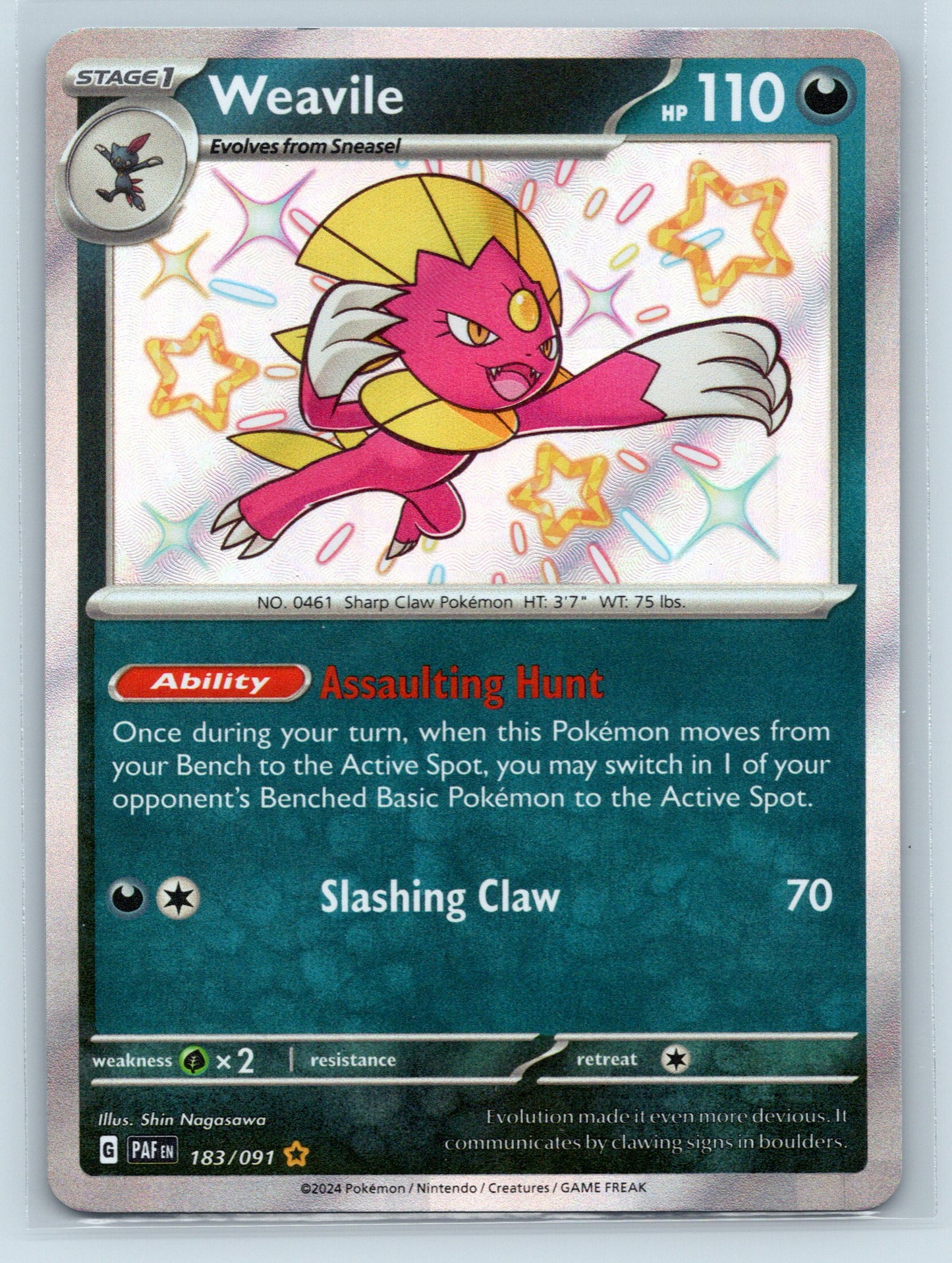 Weavile - #183/091 - SV: Paldean Fates