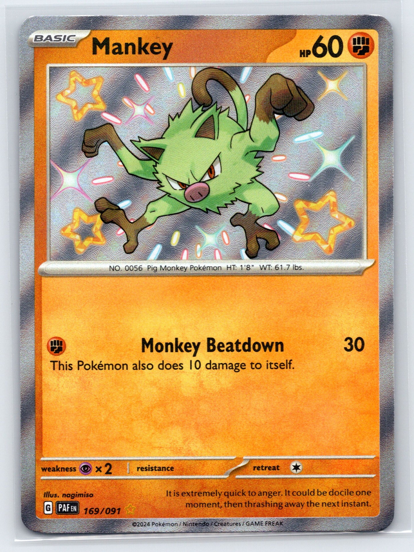 Mankey - #169/091 - SV: Paldean Fates