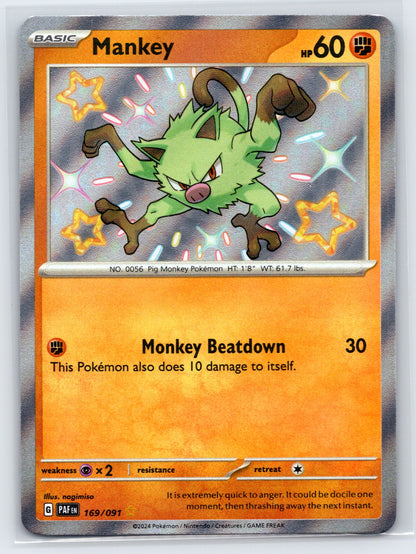 Mankey - #169/091 - SV: Paldean Fates