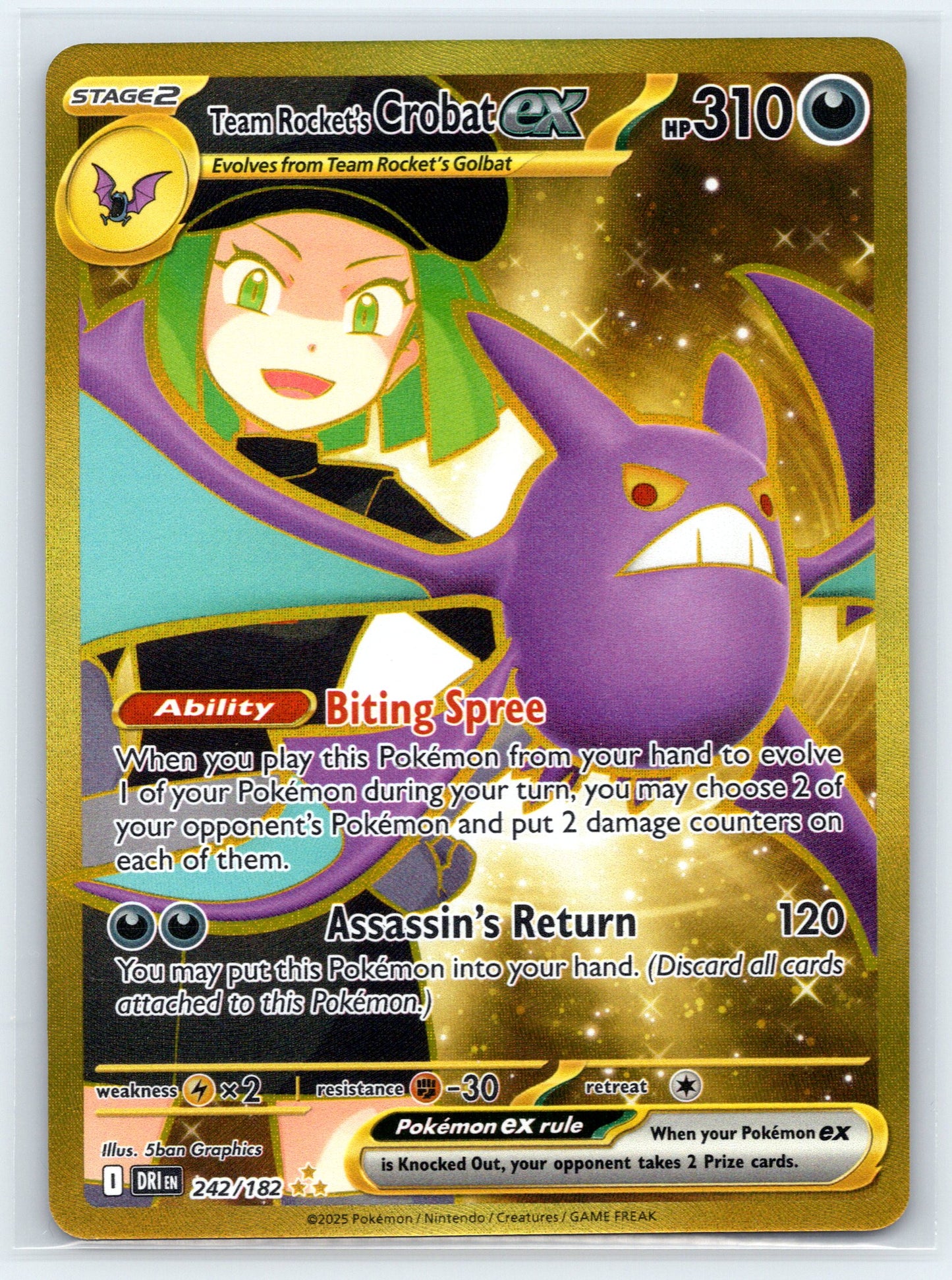 Team Rocket's Crobat ex - #242/182 - SV10: Destined Rivals