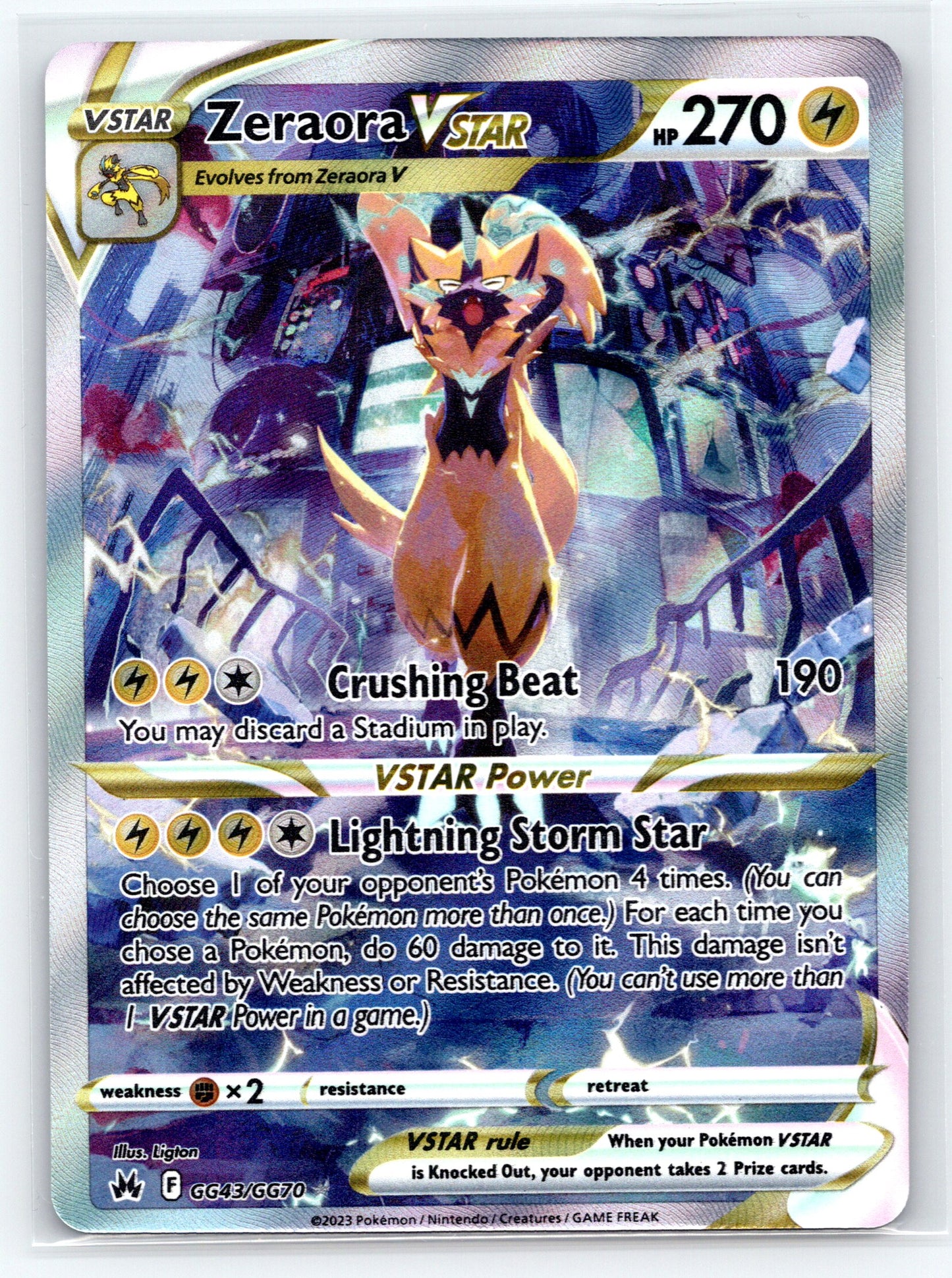 Zeraora VSTAR - #GG43/GG70 - SWSH: Crown Zenith: Galarian Gallery