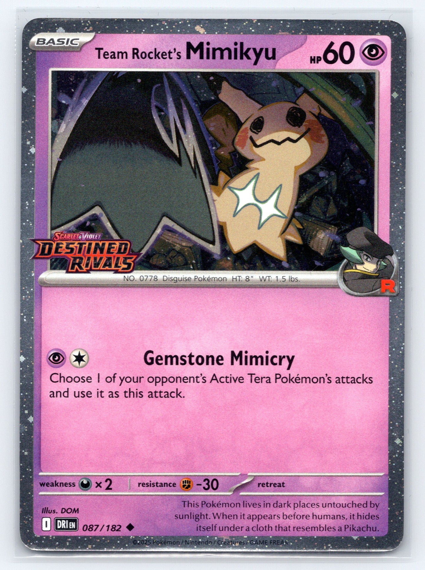 Team Rocket's Mimikyu (Prerelease) - #087/182 - Miscellaneous Cards & Products