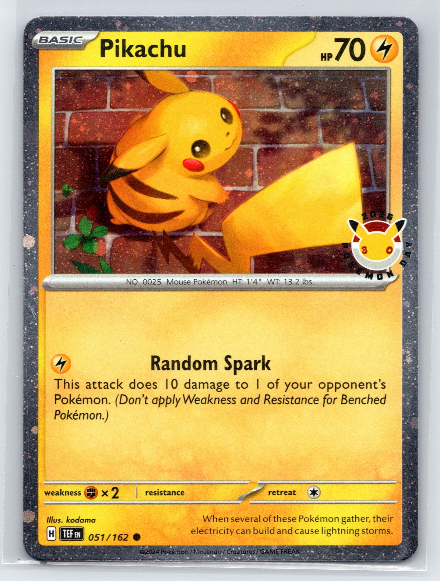 Pikachu (Pokemon Day 2026) - #051/162 - Miscellaneous Cards & Products
