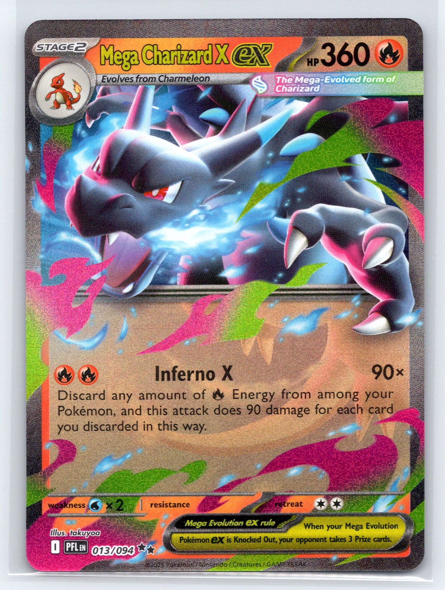 Mega Charizard X ex - #013/094 - ME02: Phantasmal Flames