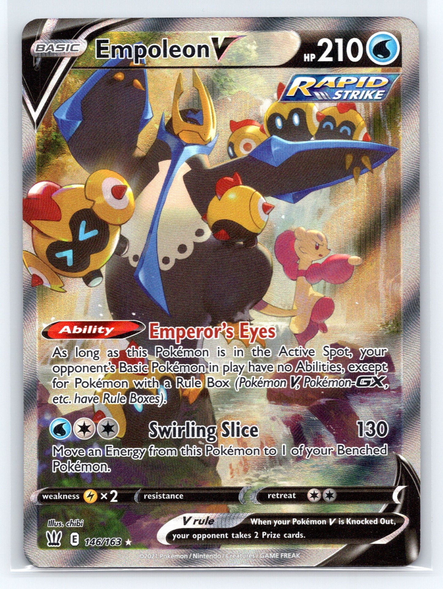 (Creased) Empoleon V (Alternate Full Art) - #146/163 - SWSH05: Battle Styles