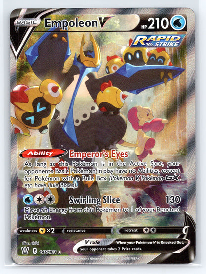 (Creased) Empoleon V (Alternate Full Art) - #146/163 - SWSH05: Battle Styles