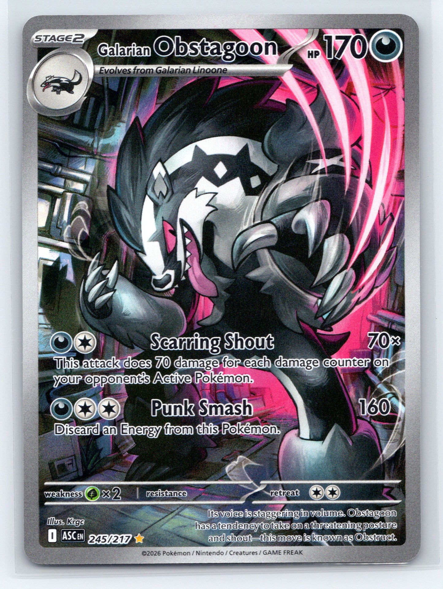 Galarian Obstagoon - #245/217 - ME: Ascended Heroes